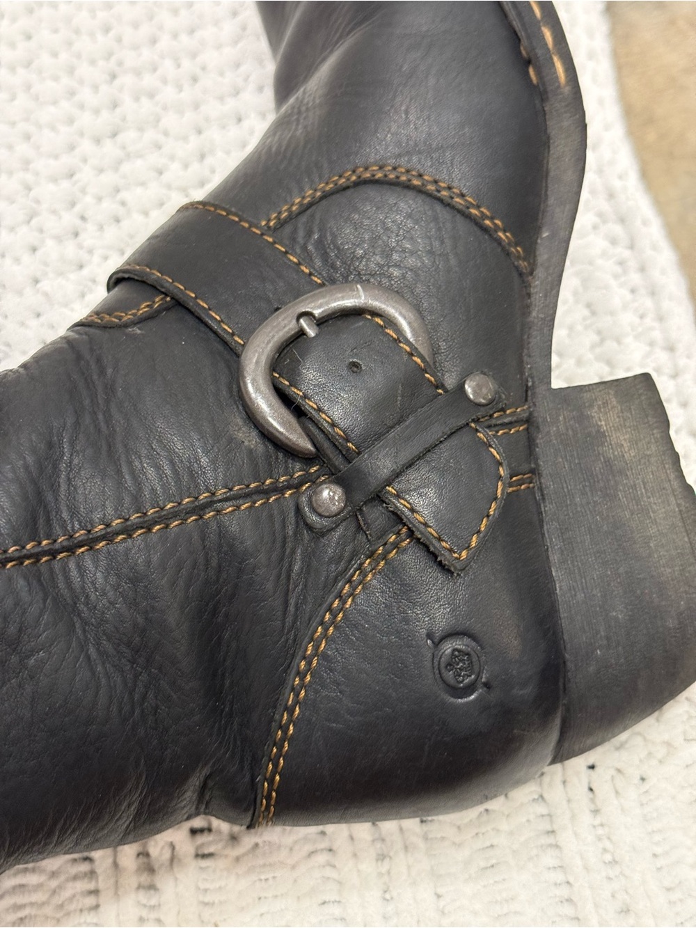 Born women’s Leather Mid-Calf Riding-Style Boots - Picture 5 of 8
